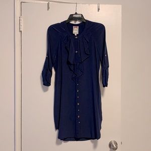 Yoana Baraschi navy blue 100% silk dress